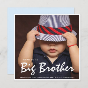 Grossesse photo Big Brother Faire-part bleu