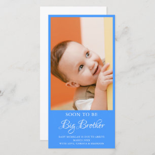 Grossesse photo Big Brother Faire-part bleu