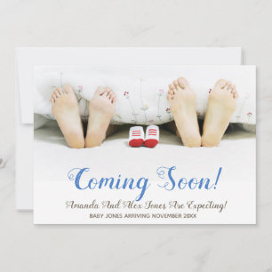 Grossesse photo moderne bientôt Faire-part