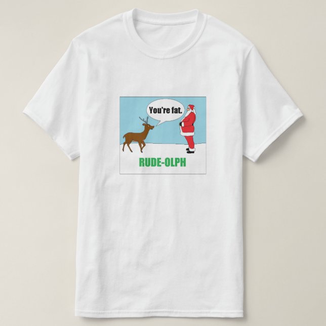 Grossier-olph : T-shirt drôle de Noël (Design devant)