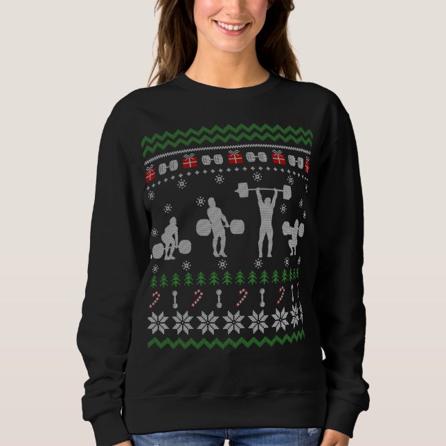 Grossissant poids moche Sweat de Noël (Devant)