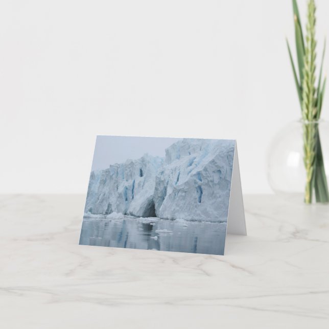 Grotte de glace, chenal Lemaire, carte Antarctique (Devant)