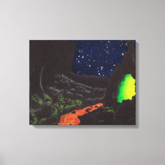 Grotte luminescente : Impression en toile non déco (Recto)