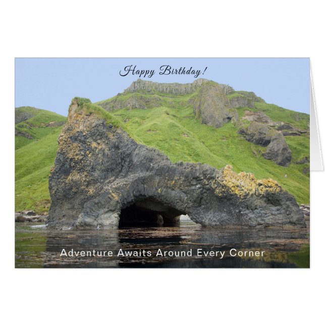 Grotte marine de l'île Akun Anniversaire (Devant horizontal)