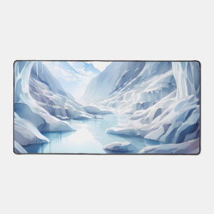 Grottes de glace d'aquarelle à l'intérieur des gla