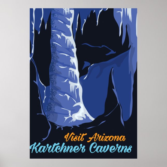 Grottes de Kartchner – Arizona, affiche de voyage  (Devant)