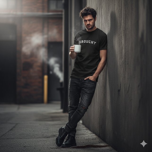 Grouchy Mood Funny Quote T-Shirt (Créateur téléchargé)