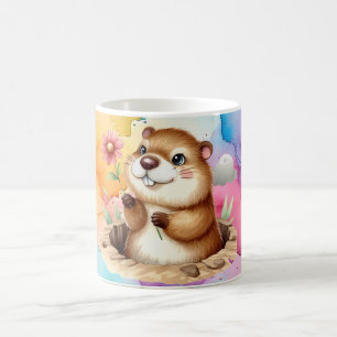 Groundhog Theme Café Mug