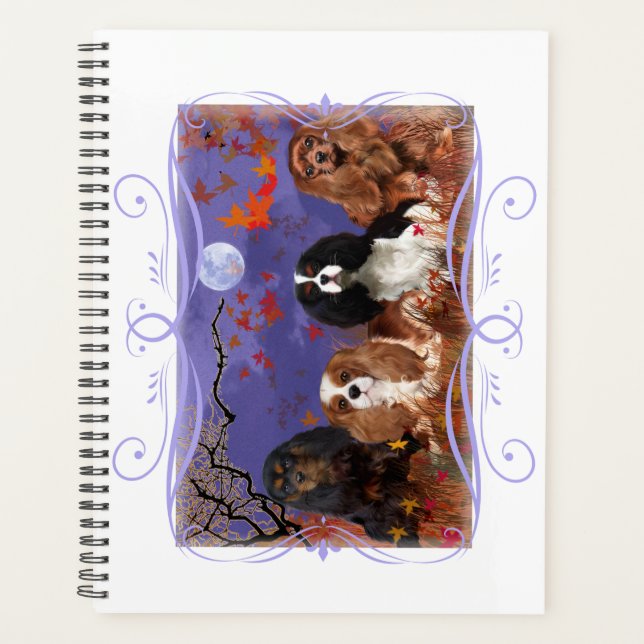 Groupe 4 King Charles Cavalier Spaniels Planner (Devant)