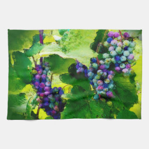 groupe de la serviette de cuisine de raisins