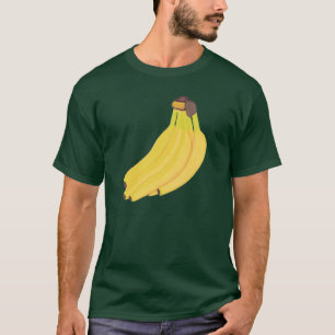 Groupe de T-shirts jaunes de bananes