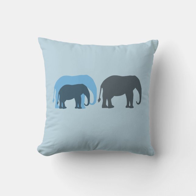Groupe d'éléphants Coussin américain MoJo (Recto)