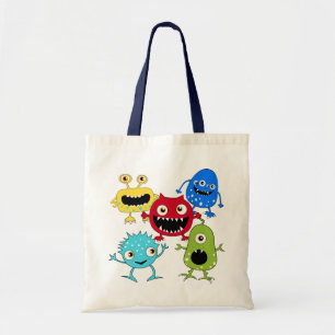 Groupe mignon de sac fourre-tout à monstres