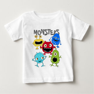 Groupe mignon de T-shirts de nourrisson de