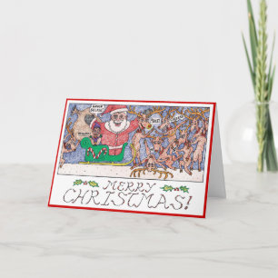 Groupe Selfie de carte de Noël de bande dessinée !