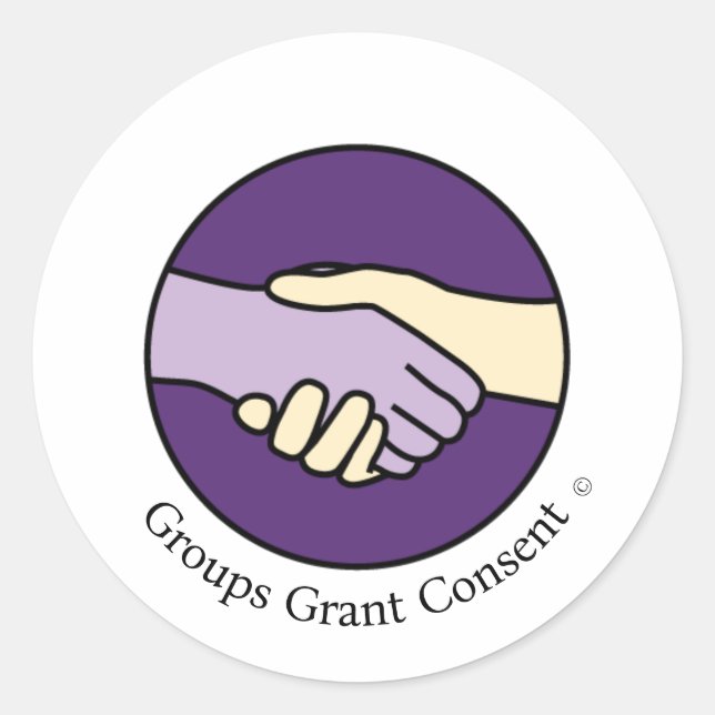 Groupes Accorder Consentement Stickers Rond (Devant)