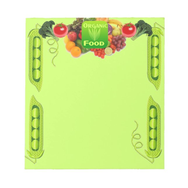 Grow, Eat, Acheter Bloc-notes pour aliments biolog (Devant)