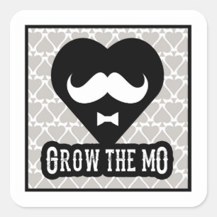 Grow The Mo - Stickers - Édition Coeur