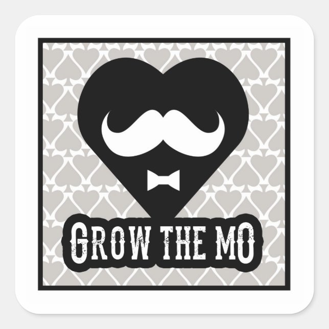 Grow The Mo - Stickers - Édition Coeur (Devant)