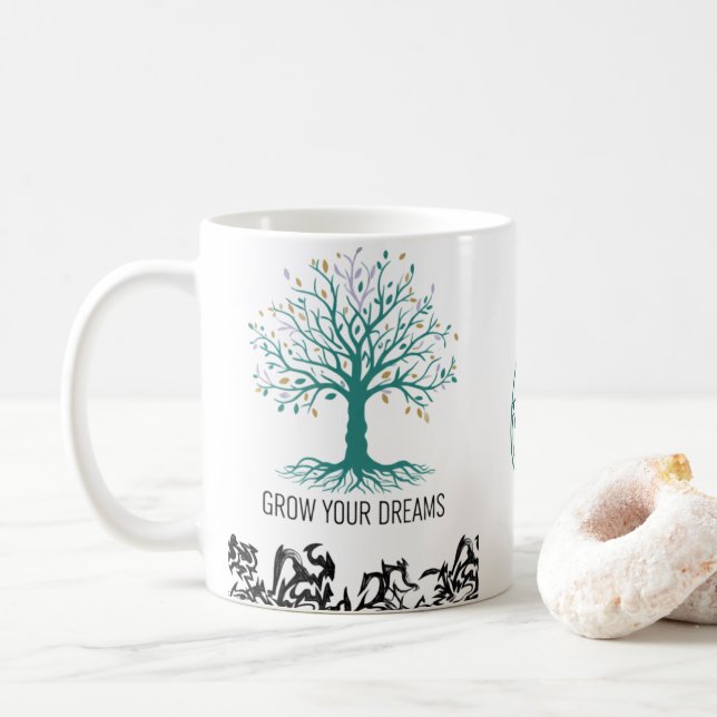 Grow Your Dreams Mug – Follow Your Dreams Inspirat (Avec donut)