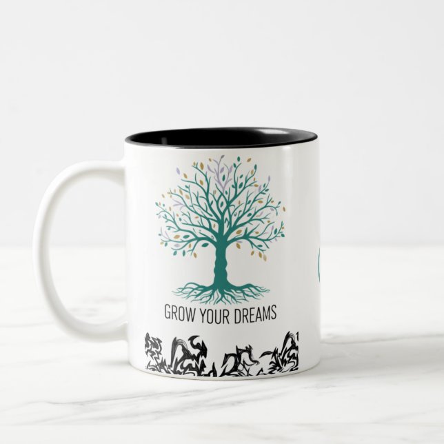 Grow Your Dreams Mug – Follow Your Dreams Inspirat (Gauche)
