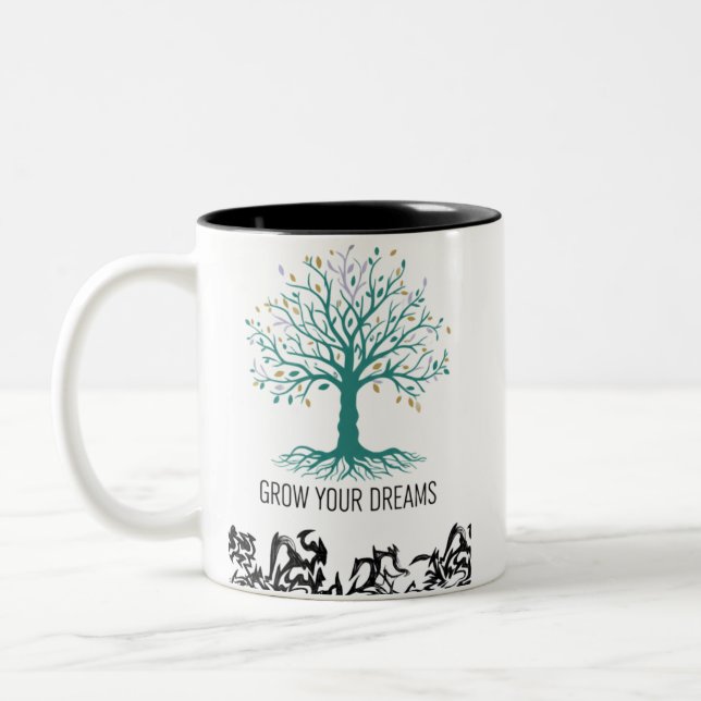 Grow Your Dreams Mug – Follow Your Dreams Inspirat (Gauche)