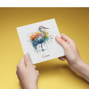 Grue gracieuse : Aquarelle, coutume