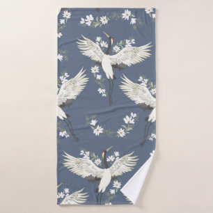 grue, motif, illustration vintage oiseau volant f