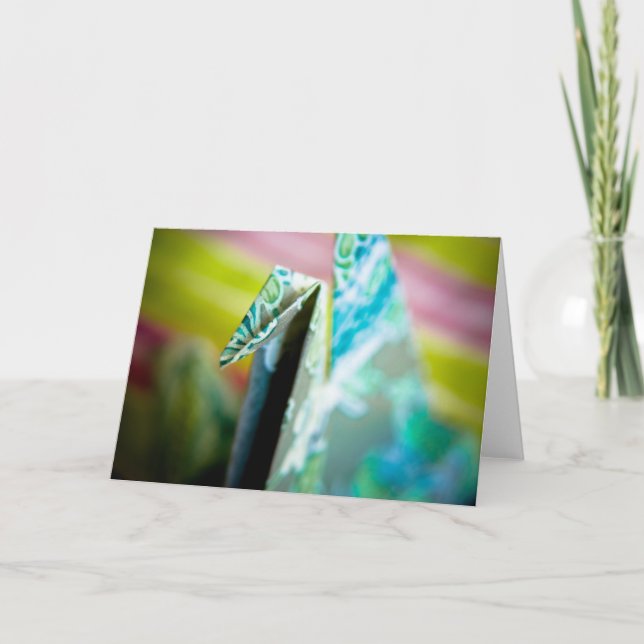 Grue Origami - Carte de voeux (Devant)