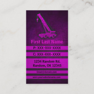 Grue rose grunge cartes de visite personnalisés