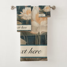 grue vintage botanique bleue, personnalisable