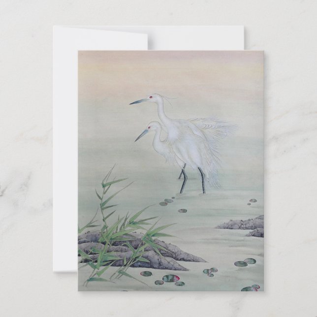 Grues dans la rivière Chinoise (Devant)