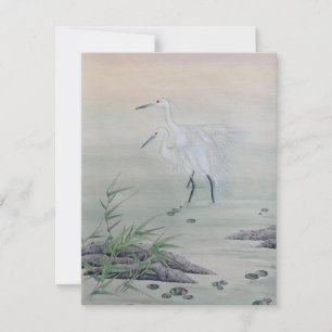 Grues dans la rivière Chinoise