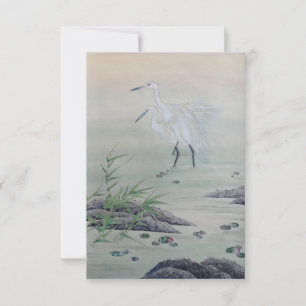 Grues dans la rivière Chinoise