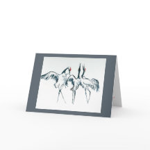 Grues de Chanson-Mandchou d'hiver. Carte de