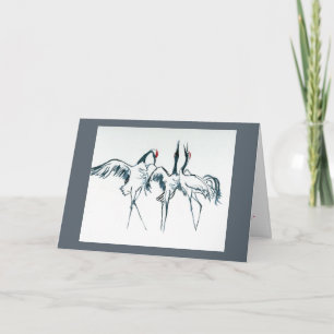 Grues de Chanson-Mandchou d'hiver. Carte de
