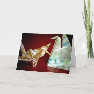 Grues Origami ・ Obtenez une carte de bien-être
