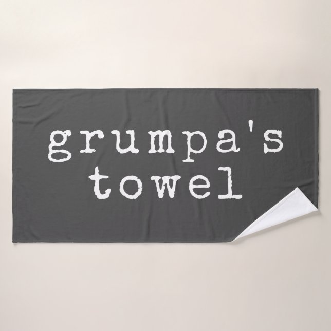 Grumpa | Grossesse grumeuse en noir et blanc (Serviette de bain)