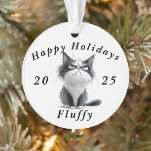 Grumpy Cat sarcastique Joyeuses Fêtes de Noël