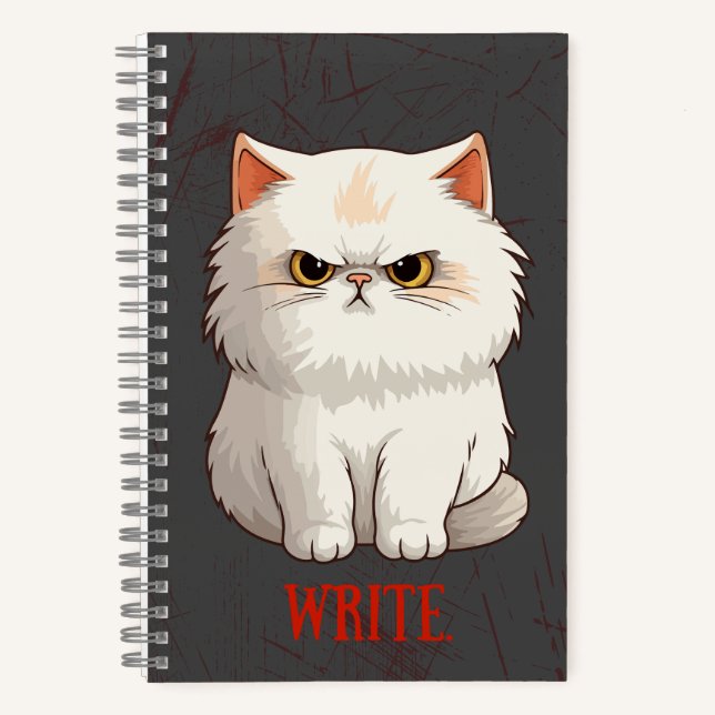 Grumpy chat pun amusant Écrire Journal Carnet (Recto)