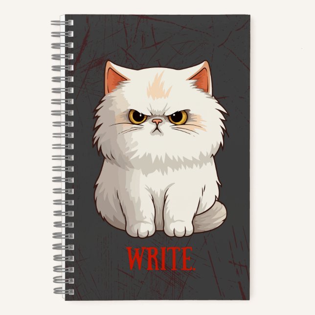 Grumpy chat pun amusant Écrire Journal Carnet (Recto)