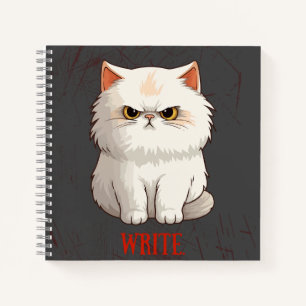 Grumpy chat pun amusant Écrire Journal Carnet