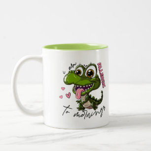 Grumpy Dino Mug - "Je suis allergique au matin"