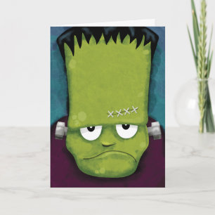 Grumpy frankenstein   Carte d'Halloween