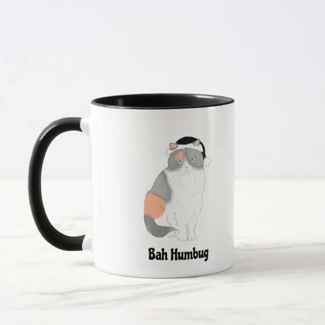 Grumpy Katie bah humbug Christmas mug (Gauche)