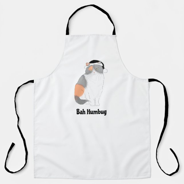 Grumpy Katie bah humbug tablier de Noël (Recto)