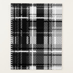 Grund Black Blanc Flannel Plaid Tartan Design