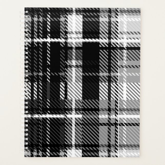 Grund Black Blanc Flannel Plaid Tartan Design (Devant)