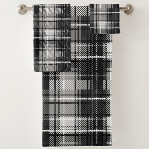 Grund Black Blanc Flannel Plaid Tartan Design