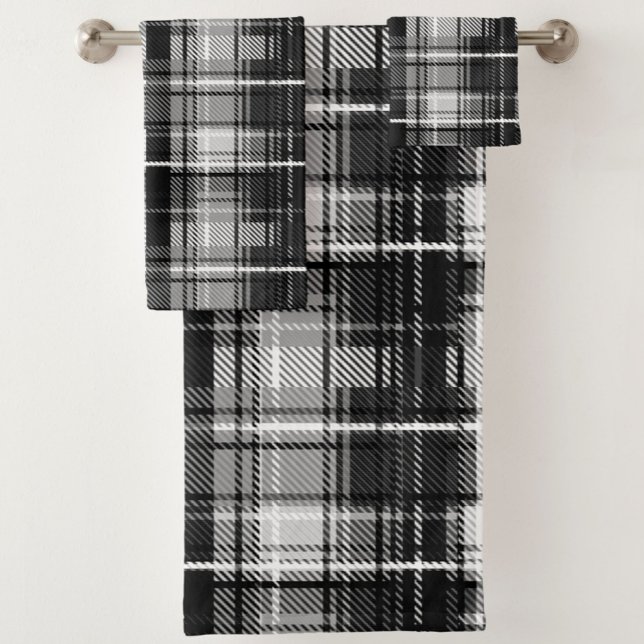 Grund Black Blanc Flannel Plaid Tartan Design (Créateur téléchargé)
